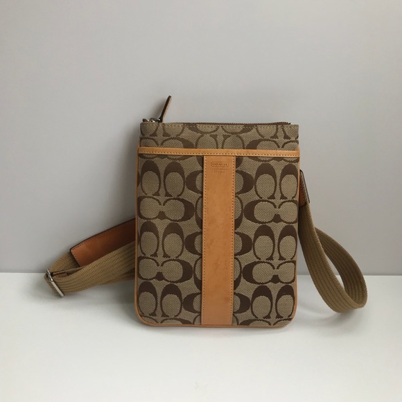 Coach Handbags - Coach beige logo Crossbody Bag